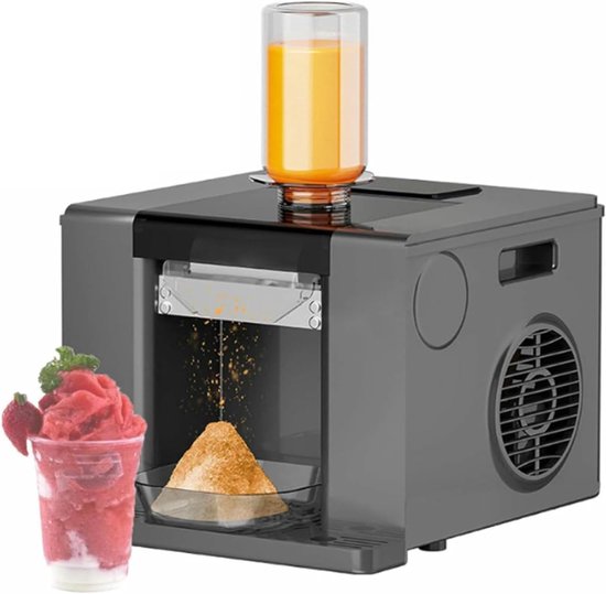 IJsmachine Sneeuwvlok - Bingsu Maker - Commercieel Gebruik - Automatische Reiniging - 60 kg per dag - Zwart van Merkloos