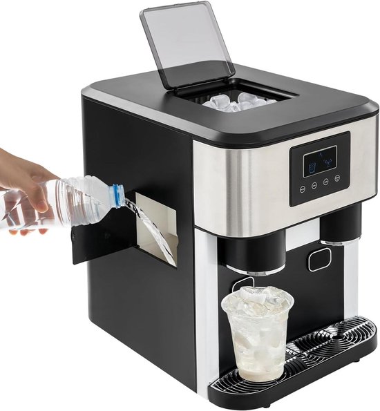 IJsmachine - Tafelmodel Apparaat - Dranken Koelen - 3-in-1 Multifunctioneel - 7-9 Minuten - Zwart