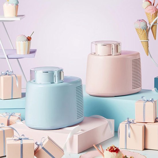 IJsmachine voor Thuis - Dessert Maker - Zelf IJs Maken - Compact Desktop Model - W154 x H200 x D204mm van Merkloos