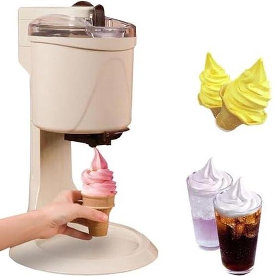 IJsmachine voor thuis - Softijs machine - Zelf ijs maken - Snel en eenvoudig - 1000 ml - Wit