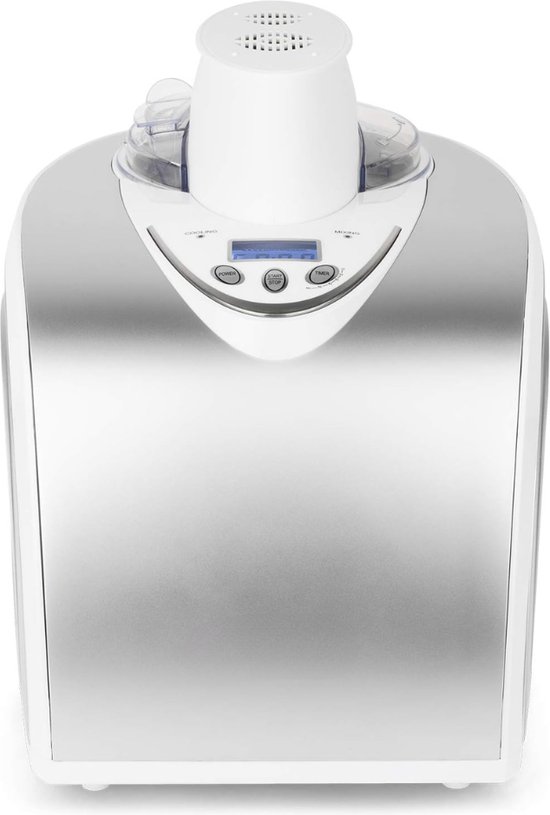 IJsmachine Zelfvriezend - Roestvrij Staal - 1 Liter - Snelle Bereiding - Gemakkelijk Zelf IJs Maken - Koudhoudfunctie - Ook Voor Sorbet- En Yoghurtijs van Nuvance