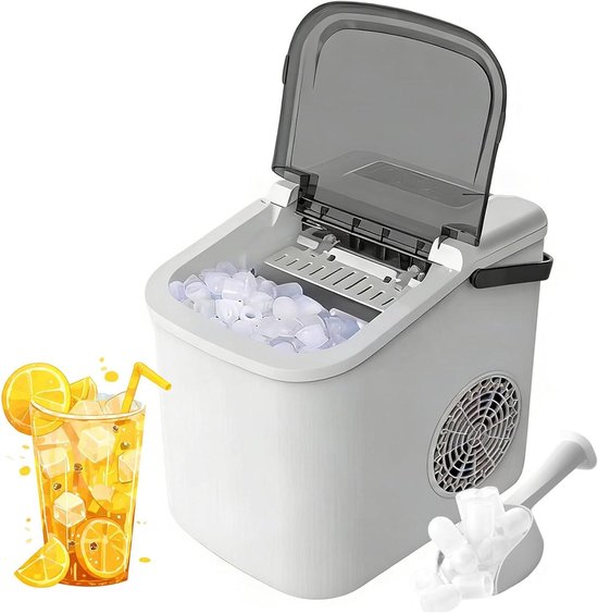 IJsmaker aanrecht - IJsmachine Portable - Drankjes Koelen - Zelfreinigend - 21.5 cm - Zilver