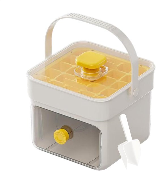 Ijsmaker Container - Chillcube Machine - Dranken Koelen - Dubbellaags Ontwerp - 1598 x 139 cm - Geel Wit