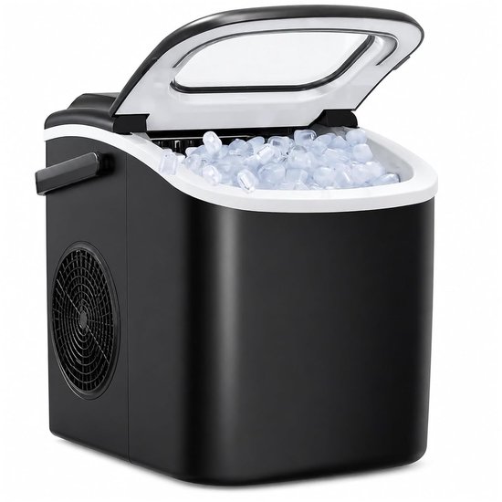 IJsmaker - Ijsblokjesmachine - Drankjes Koelen - Draagbaar Aanrechtmodel - 26 lbs/24 uur - Zilver