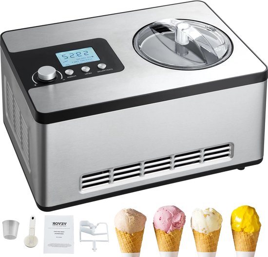 Ijsmaker - IJsmachine - Slushy Maker - IJsmachine - Smoothie Maker - Vrijstaand - met Ingebouwde Compressor 2 Quart van Merkloos