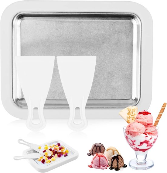 IJspannen Set - Voor Rolijs & Smoothies - 2 Spatels - IJswalsmachine - Perfect voor Zelfgemaakt IJs van Sytech