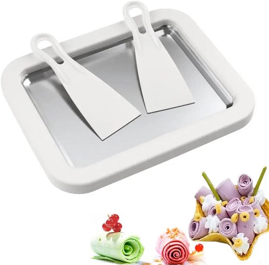 Ijsrol Machine - IJscal-Paneel om Zelf IJscrème en Yoghurtijs te Maken met Spatels van Yunso.