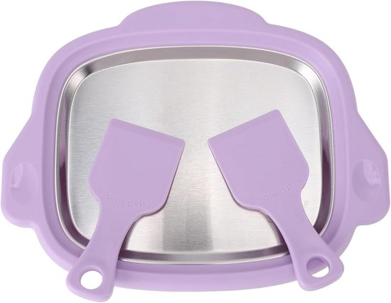 IJsrollen Maker - Dessert Machine - Zelfgemaakte Lekkernijen - Roestvrij Staal - 25 cm Breed - Lila van Merkloos