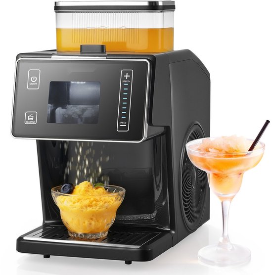IJsschaafmachine - Bingsu-machine - Capaciteit 20 kg/dag - Roestvrijstalen mes - Reservoir 0,8 l - Snelle koeling in 90 s - Voor thuis en kleine evenementen - Elektrisch van Merkloos