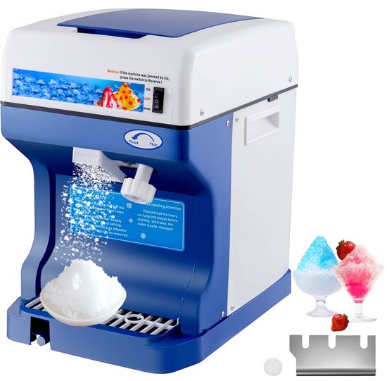 IJsschaafmachine - Commerciële Sneeuwkegelmachine - 250 W Vermogen - 120 kg/uur Capaciteit - Met Compressor van Merkloos