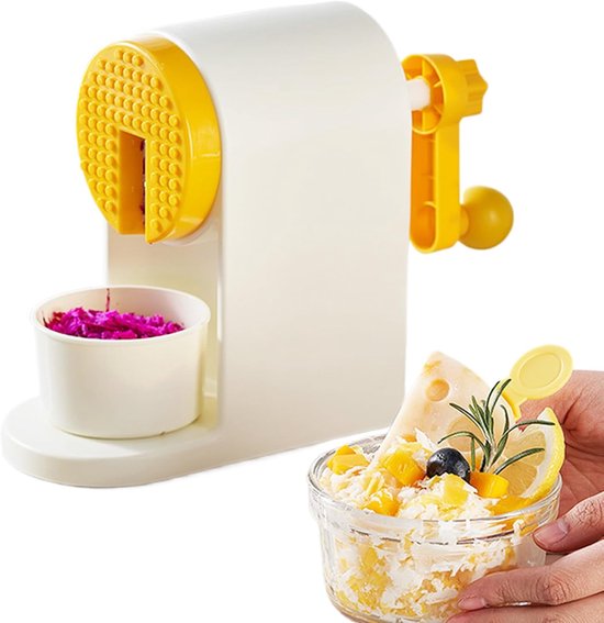 IJsschaafmachine – Handmatig - draagbaar model met draaihendel - IJsschaafmachine met stabiele basis - Voor thuis, restaurant, buiten, kamperen, picknick, campervakanties, zomerfeestjes en verjaardagen
