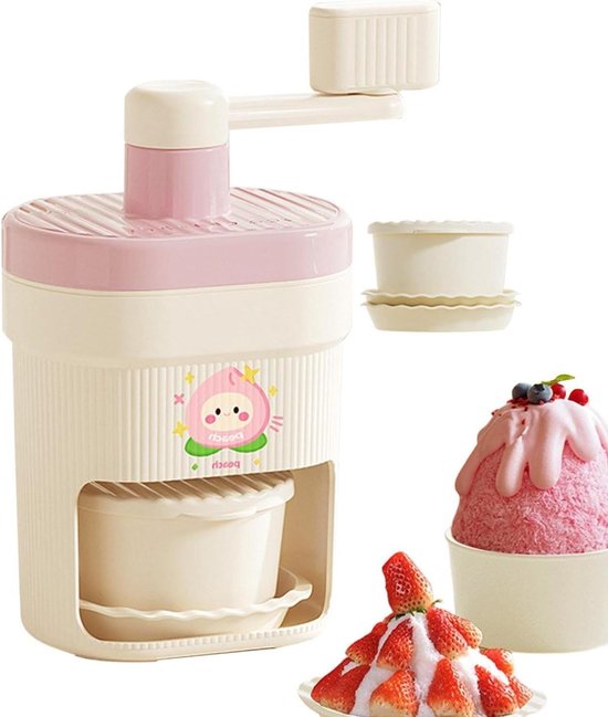 IJsschaafmachine - Ijsmaker Crush - Dranken Bereiden - Handmatig Bedienbaar - 24 x 13 x 13 cm - Wit