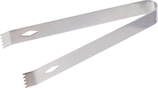Ijstang - IJsklem tang - Drankjes serveren - Vaatwasserbestendig - 17 cm - Metaal