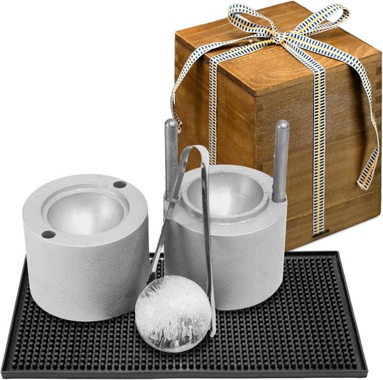 IJsvorm Pers - IJshockey Machine - Cocktails Maken - Langzaam Smeltend - 60 mm - Zilver