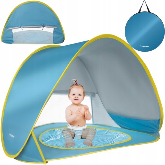 Ilso strandtent met zwembad - Baby Strandtent - Pop up tent - UV-Bescherming - Camping - Tuin van Ilso