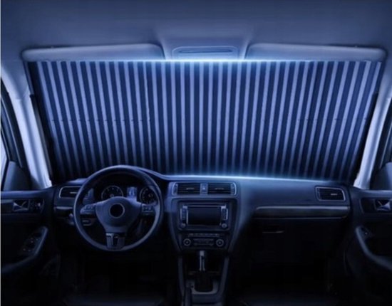 Ilso zonnewering binnenkant voorruit auto - auto zonnescherm - zon wering - autogordijn - 150 x 65 x 6 CM van Ilso
