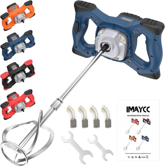 IMAYCC Mortar stirrer, 2100 W concrete mixer, 6 speed agitator concrete, whisk, mortar mixer m14, stirrer mortar - ShopVlot