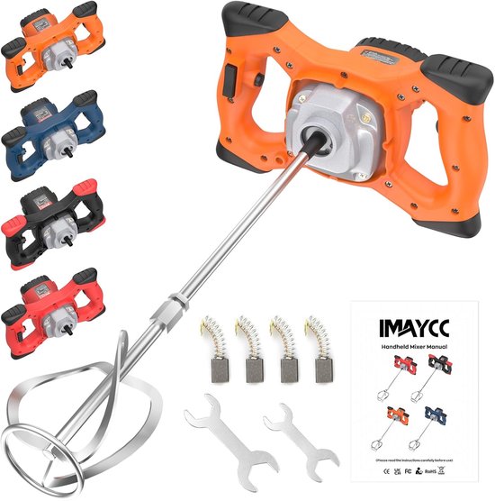 IMAYCC Mortar Stirrer, 2100W Concrete Mixer, 6 Speed Concrete Stirrer, Whisk, Mortar Mixer M14, Stirrer Mortar Mixer - ShopVlot