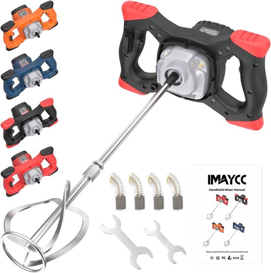 IMAYCC New mortar mixer, 2100 W concrete mixer, 6 speed concrete, mortar mixer m14, stirrer, mortar, concrete mixer - ShopVlot