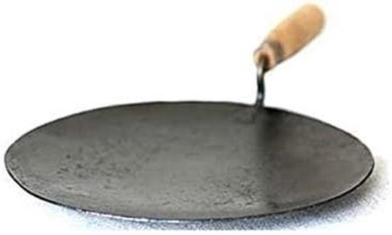 Indiase Tawa Pan - Roti Maker Chapati Maker - Brood Bakken - Snel Verwarmend Gietijzer - 30 cm - Zwart