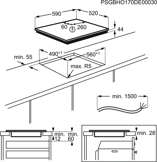 Inductiekookplaat Electrolux LIT60336C 60 cm Integreerbaar