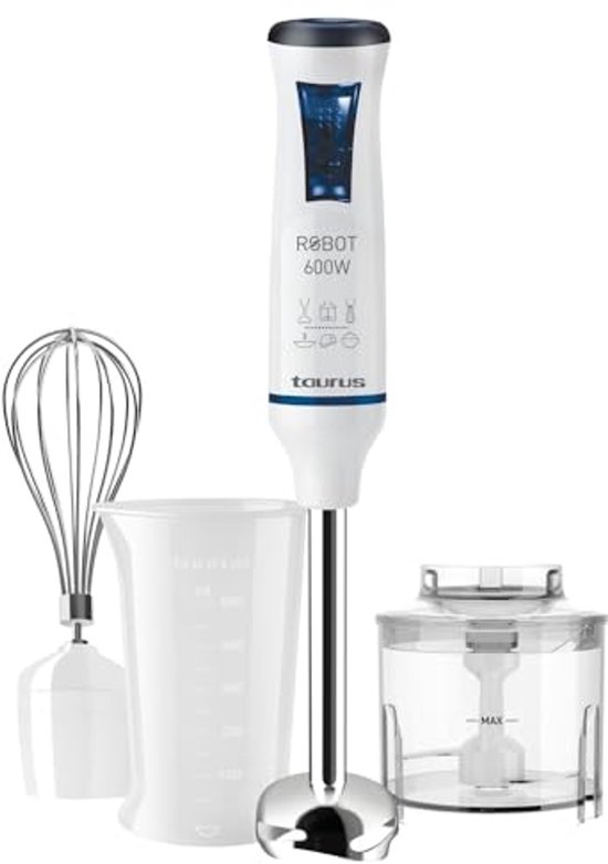 Inox Staafmixerset met 20 Snelheden en 600W Vermogen voor Keuken van Emerio