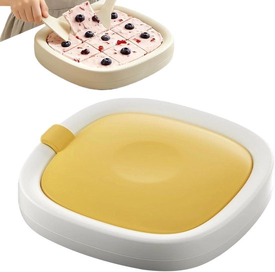 Instant Roomijs Bereider - Stroomloze Rollermachine Voor Het Gebruik In De Diepvries - IJsplateau Maker - Voor Doe-Het-Zelf Aanrecht Thuisgebruik Yoghurtdesserts En Kinderkeuken