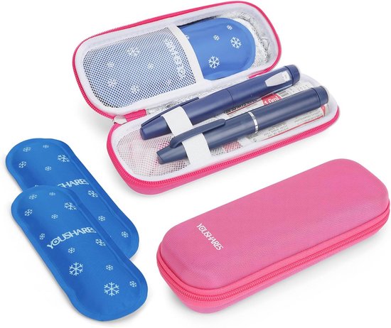Insulinepen Koeltas voor Diabetici - Reisetui met Ijspakjes van Luxmediq