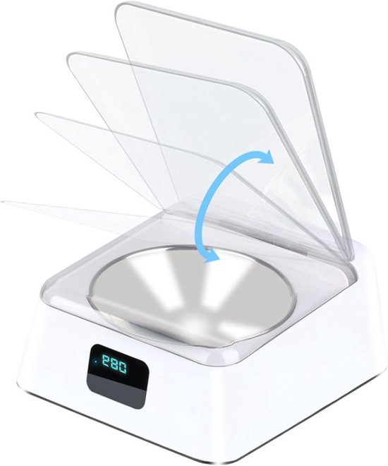 Intelligente automatische kattenvoeder met infrarooddetectie, afneembare RVS kom en automatische deksel voor katten en honden