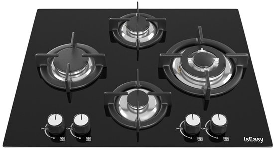 IsEasy MGBG-604B glass gas kookplaat van IsEasy
