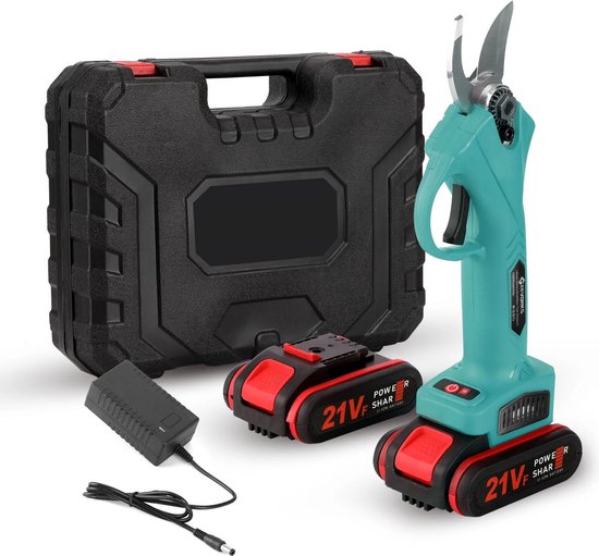 Jake Boss Life tools - Elektrische Snoeischaar - 25 MM - Takkenschaar Elektrisch - Draadloze Heggenschaar - Inclusief Koffer en 2 x 21V Accu's van Jake Boss Life Tools