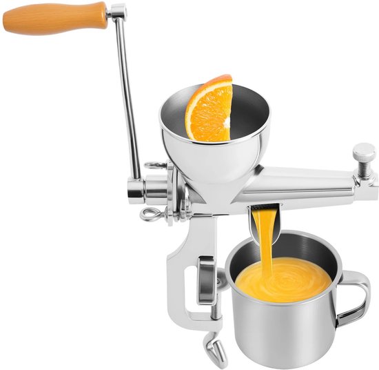 JAQZY Juicer - Handmatig - Behoud Voedingsstoffen - Gebruiksvriendelijk - Compact - Eenvoudig Schoon te Maken - 20 x 32 cm van Merkloos