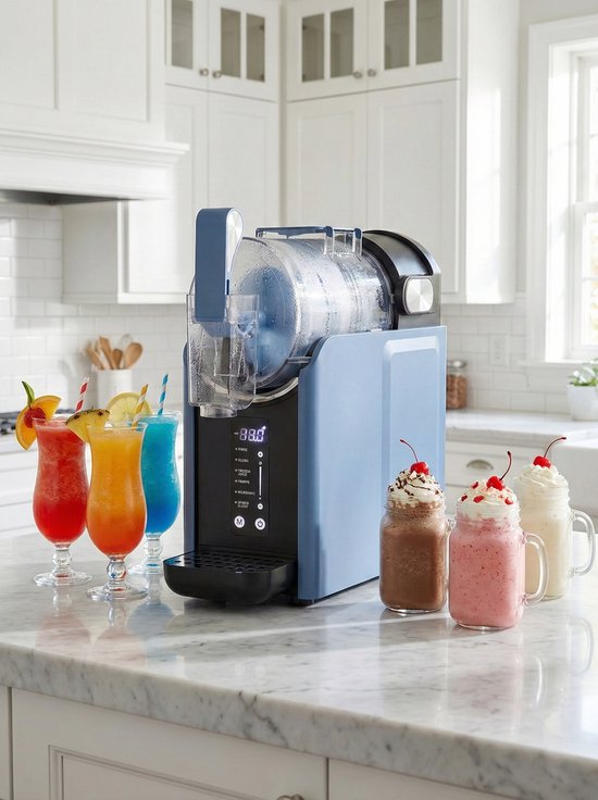 JAVY Slush Machine 2L - Frozen Drink Maker met 6 Automatische Programma’s - Voor Slushies, Smoothies, Frozen Coffee, Milkshakes & Frozen Yoghurt - 220W - R290 Koeling van JAVY