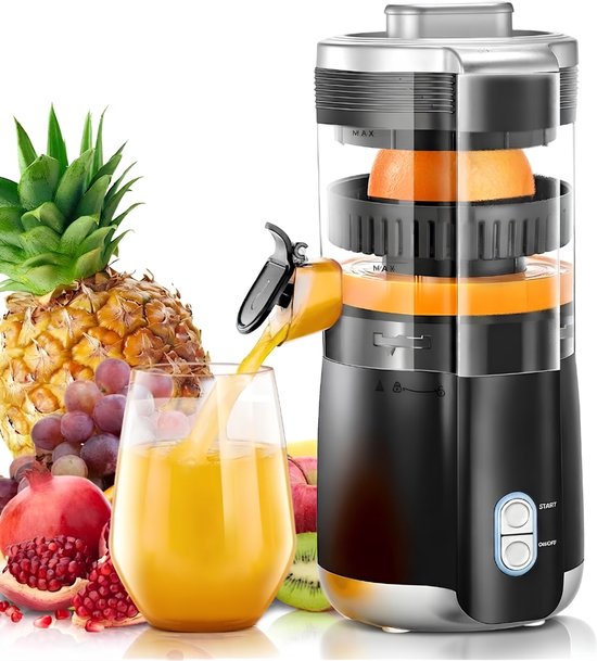 JCP® Citruspers - 100 W - Elektrische Citruspers - Automatisch - Zwart - 14cm x 16 cm x 30cm