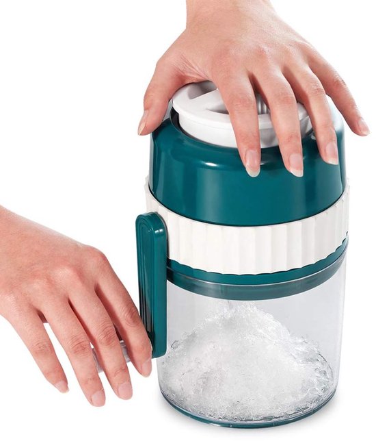 JCP® Slush Puppy Maker - 1L - Slushmachine - Slushymaker - Wit/Blauw - 12cm x 12cm x 21cm