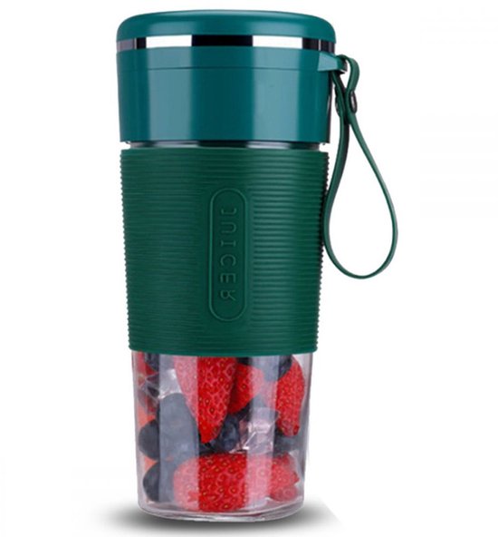 JeiibrZui Draagbare Blender - USB-oplaadbare Sapcentrifuge - 18.000 Tpm - 1 Stuk - Voor Shakes, Smoothies, Groen van JeiibrZui
