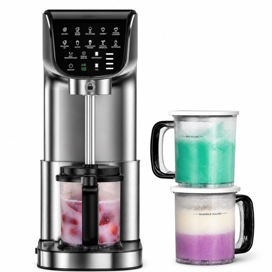 Jensaro IJsmachine voor Thuis - IJsmaker - Gelato Machine - Sorbet Maker - Frozen Yoghurt Maker - Milkshake Maker - 12 Programma's