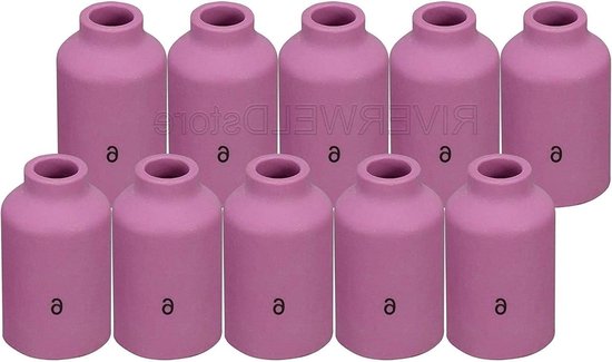 JGS Premium - Gaslens keramische beker 54N16 TIG-lastoorts WP 17 18 26-serie - Geschikt voor Lincoln Miller Weldcraft CK Everlast - 10 stuks van JGS