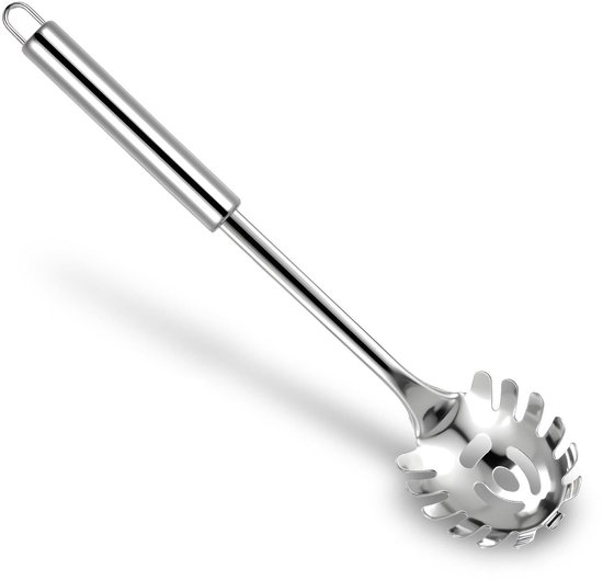 JIEYAO RVS Spaghetti Lepel - Ergonomische Pasta Schep - 30 cm - Perfect voor Spaghetti en Linguini van Merkloos