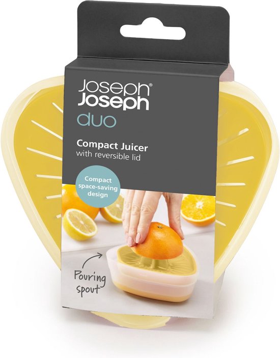 Joseph Joseph Duo Opal - Citruspers met opvangbak - Polypropyleen - Geel -