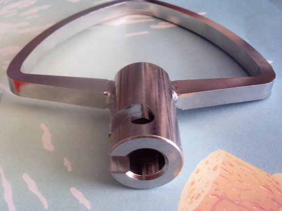 JP29A, RVS platte klopper voor de Kitchenaid mini 5KSM3311X en verwarmde kom 5KSM1CBET, en de Eisenbach SC-207.