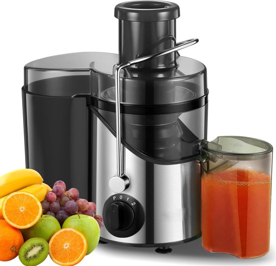 Juicer Machine - Centrifugale Juicer voor Hele Fruit en Groenten - 3 Snelheden - Grote Voederopening van 65 mm - Eenvoudig te Reinigen - Roestvrijstalen - Energieklasse A+++