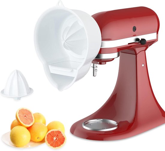 Juicer Mixer Opzetstuk - Citruspers Keukenmachine - Verse Sapjes Maken - Gepatenteerd Ontwerp - 0.6 Liter - Wit