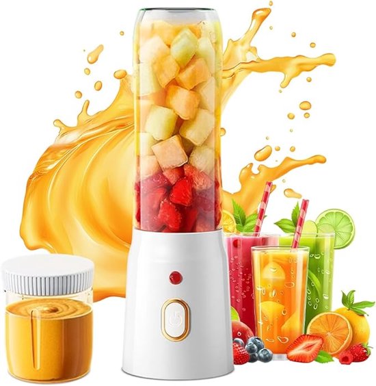 Jurrys Smoothie mixer - Draadloos - Draagbaar - Blender - Fruitpers - Elektrische - USB - Machine - Keuken - Compact van Jurrys