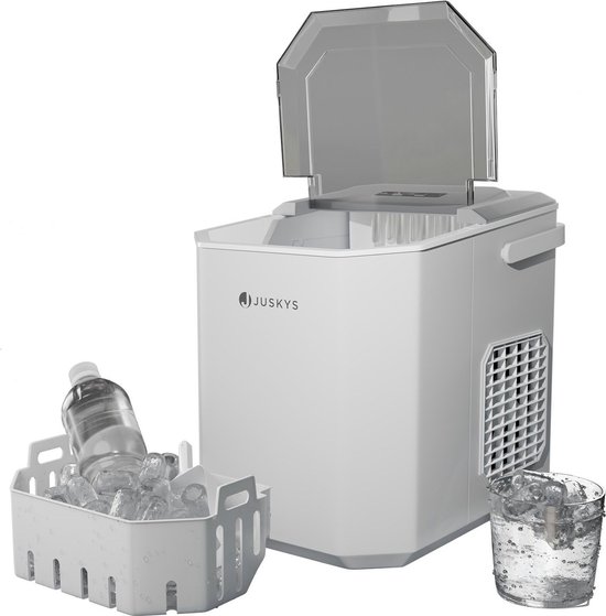 Juskys IJsblokjesmachine IceOracle - Wit - Incl. Toebehoren van Merkloos