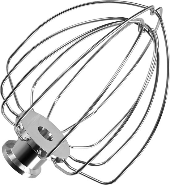 K45WW 6-Draads Garde voor KitchenAid 4.5-5 Quart Tilt-Head Stand Mixers Artisan & Classic Series van MMOBIEL - Roestvrijstalen Opzetstuk Eierklopper - Taart Mayonaise Garde - Vaatwasmachinebestendig van MMOBIEL