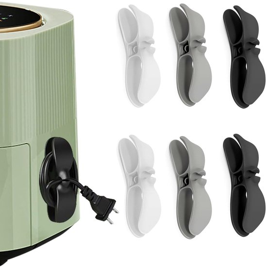 Kabelbeheer voor Apparaten, 6 Stuks, Zelfklevende Kabelhouders en Organizers voor Keukenapparatuur en Elektronica van Merkloos