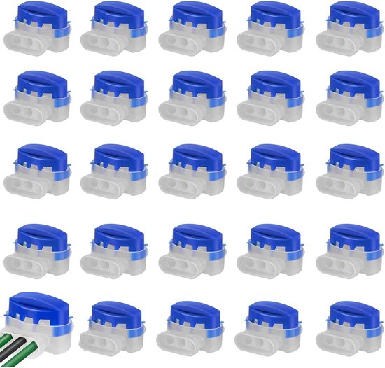 Kabelconnector voor robotmaaier, kabelconnector voor robotmaaier, waterdichte aansluitklemmen, kabelklemmen, voor robotmaaier, tuin, outdoor, 20 stuks