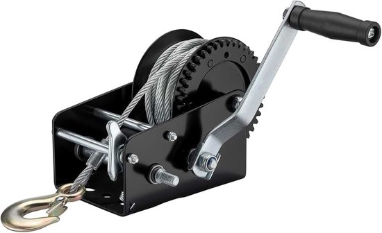 Kabellier handlier tot 1500 kg - handkabellier met 10m kabel - overbrenging 4,1:1 9,8:1
