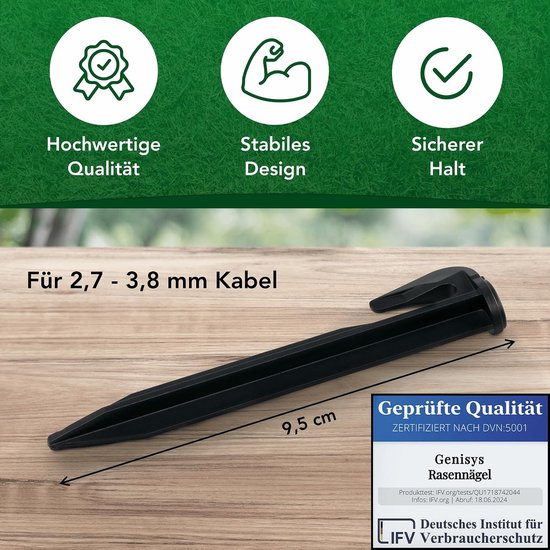 kabelreparatieset + haakconnector voor robotmaaier, begrenzingsdraad, haringklemmen, compatibel met Husqvarna Automower Gardena Worx Yard Force, set: 10 m + 20 H + 6 V